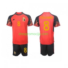 Belgija Youri Tielemans 8 Dres Dječji Domaći Svjetsko prvenstvo 2022 Kratkih Rukava